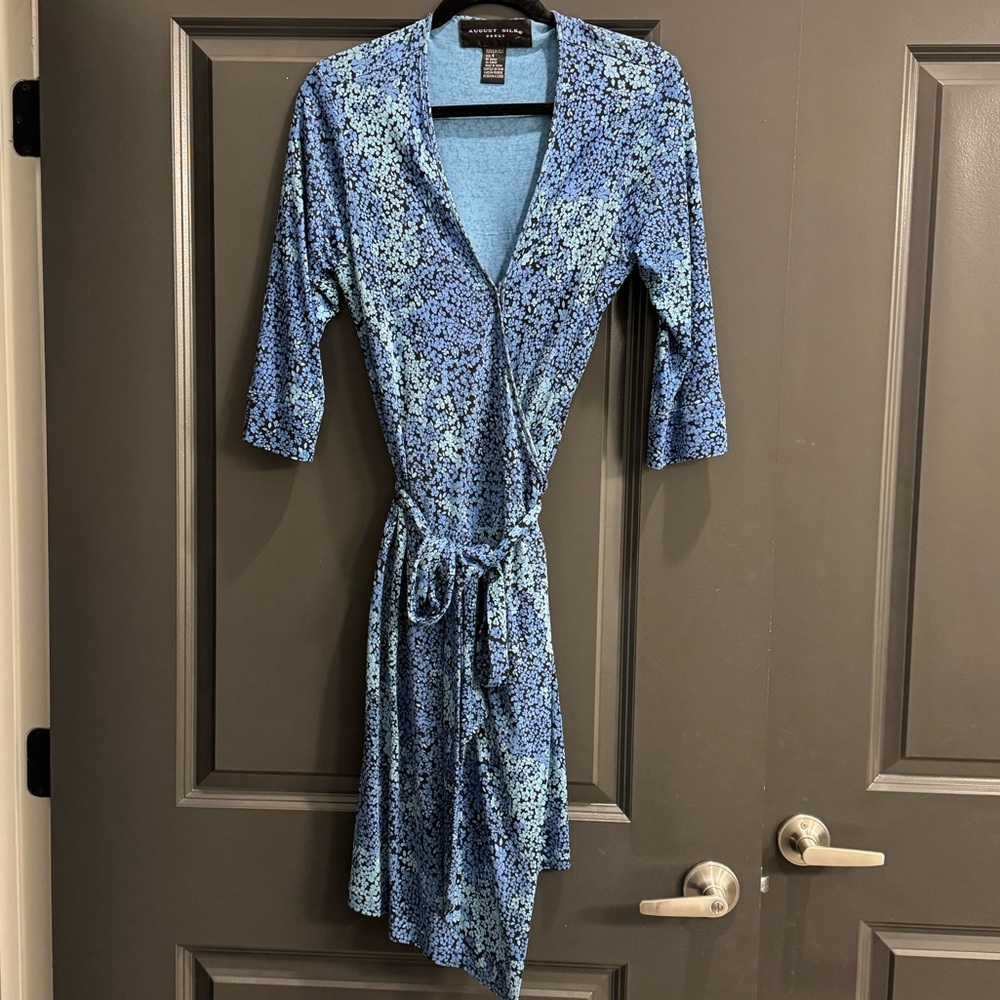 August Silk Light Blue Dress